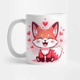 Cute fox in love Mug